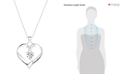 Macy's Inspirational Sterling Silver Necklace, Cubic Zirconia (6mm) "Grandma" Open Heart Pendant